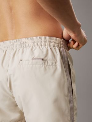 pelican short drawstring swim shorts - logo tape for men calvin klein