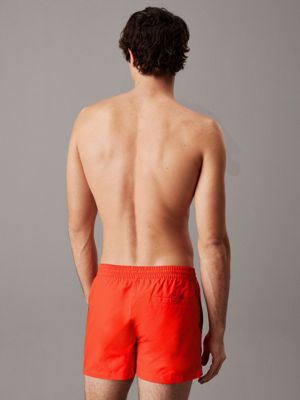 flaming chili short drawstring swim shorts - logo tape for men calvin klein