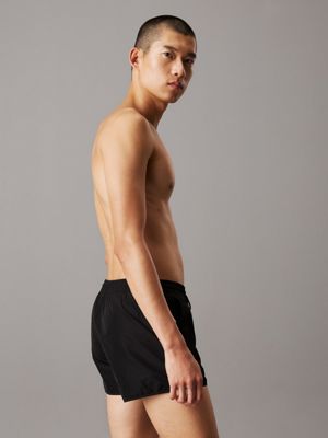 pvh black short runner swim shorts - ck essentials for men calvin klein