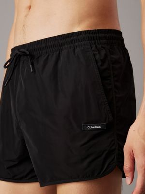 pvh black short runner swim shorts - ck essentials for men calvin klein