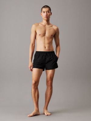 pvh black short runner swim shorts - ck essentials for men calvin klein