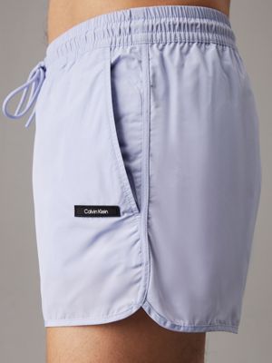 dusky cornflower short runner swim shorts - ck essentials for men calvin klein