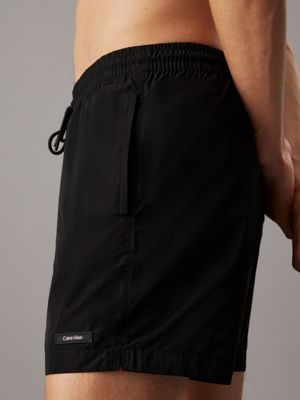 pvh black medium drawstring swim shorts - ck essentials for men calvin klein