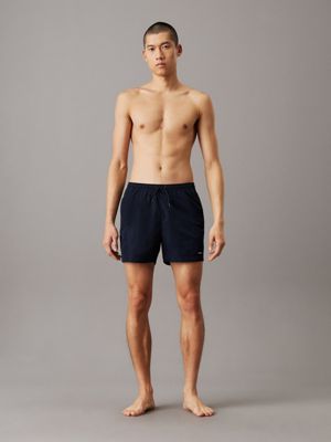 dark sapphire medium drawstring swim shorts - ck essentials for men calvin klein