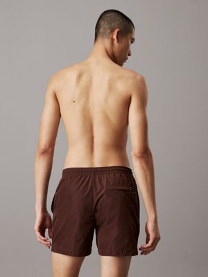 juna brown medium drawstring swim shorts - ck essentials for men calvin klein