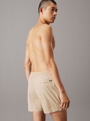 sandalwood medium drawstring swim shorts - ck essentials for men calvin klein