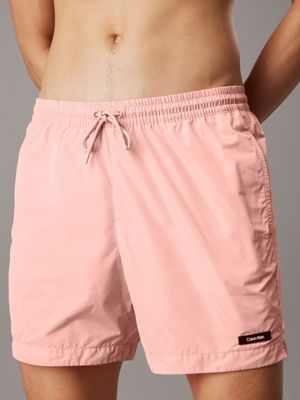 vintage peach medium drawstring swim shorts - ck essentials for men calvin klein