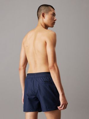 dark sapphire double waistband swim shorts - ck meta legacy for men calvin klein