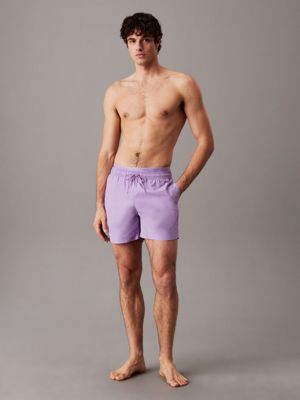 lilac quartz double waistband swim shorts - ck meta legacy for men calvin klein