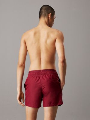 ruby wine double waistband swim shorts - ck meta legacy for men calvin klein