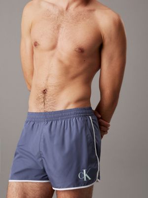 grisaille runner swim shorts - ck monogram for men calvin klein