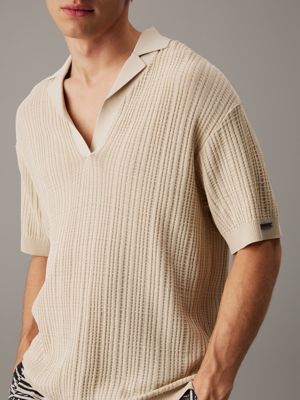 pelican open knit beach polo shirt for men calvin klein