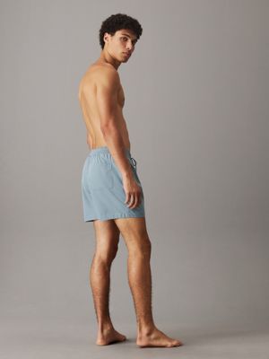 lead medium drawstring swim shorts - ck monogram for men calvin klein