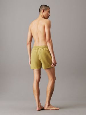 willow medium drawstring swim shorts - logo embroidery for men calvin klein