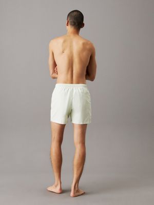 leafy fun medium drawstring swim shorts - logo embroidery for men calvin klein