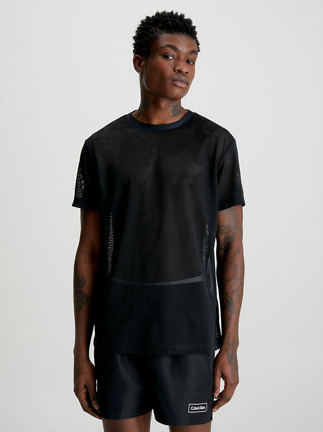 black unisex mesh beach t-shirt for unisex calvin klein