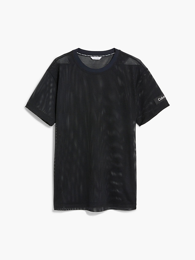 black unisex mesh strand-t-shirt für unisex - calvin klein