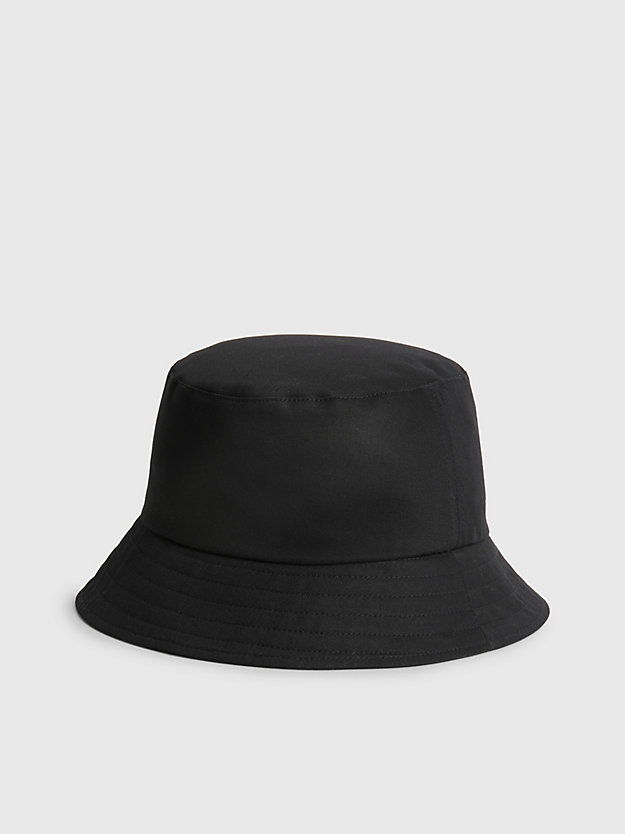 PVH BLACK Kapelusz typu Bucket Hat z bawełny organicznej dla Unisex CALVIN KLEIN
