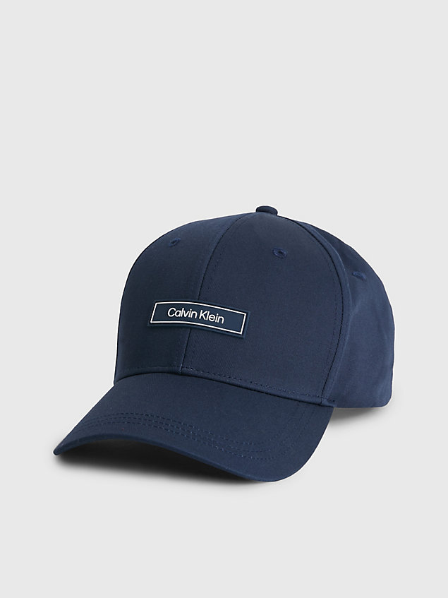 blue organic cotton cap for unisex calvin klein