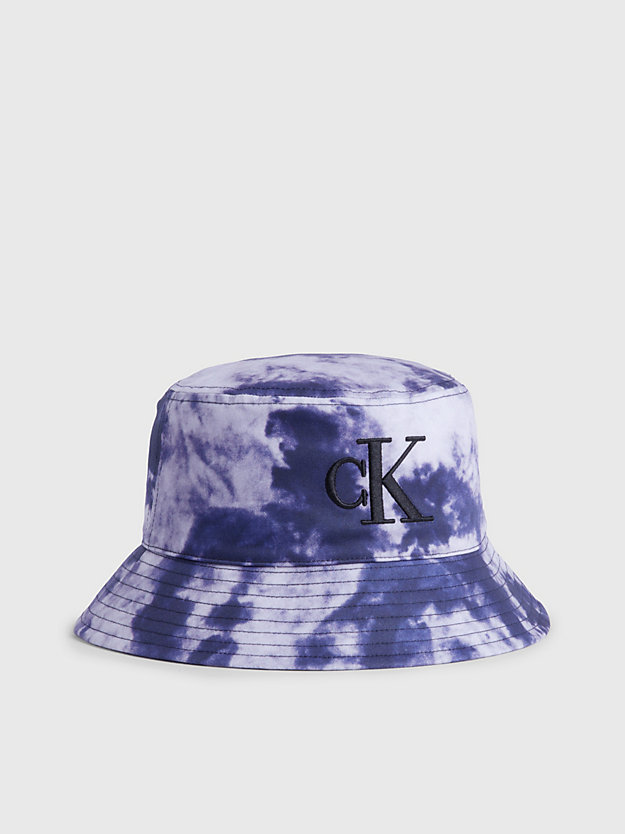 CK TIE DYE BLACK AOP Kapelusz typu Bucket Hat z bawełny organicznej - CK Authentic dla unisex CALVIN KLEIN