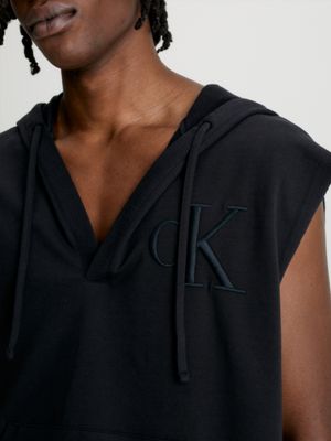 black unisex beach hoodie - ck authentic for unisex calvin klein