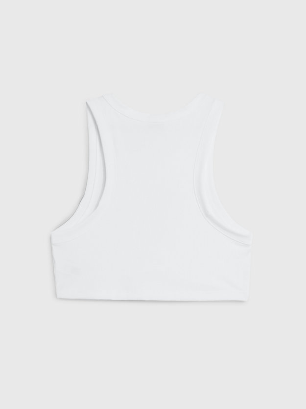 PVH CLASSIC WHITE Unisex Cropped Tank Top - Pride for unisex CALVIN KLEIN