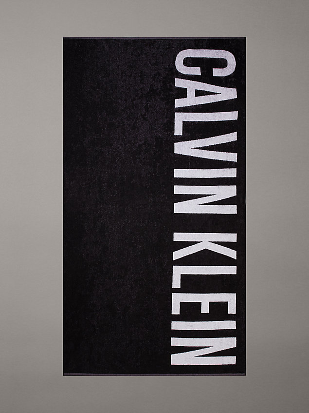 black ręcznik plażowy dla unisex - calvin klein