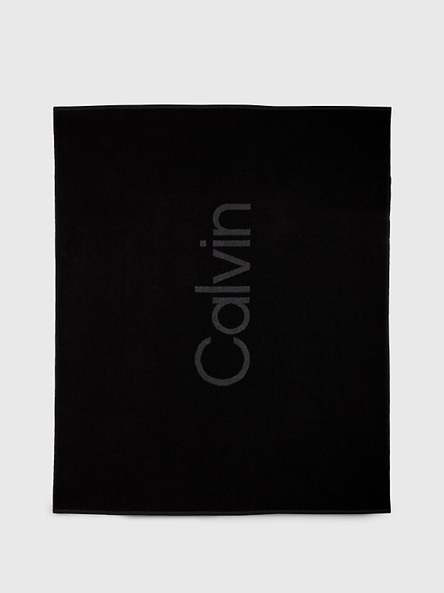 pvh black strandhanddoek voor unisex - calvin klein