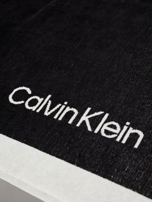 pvh black beach towel for adults gender inclusive calvin klein