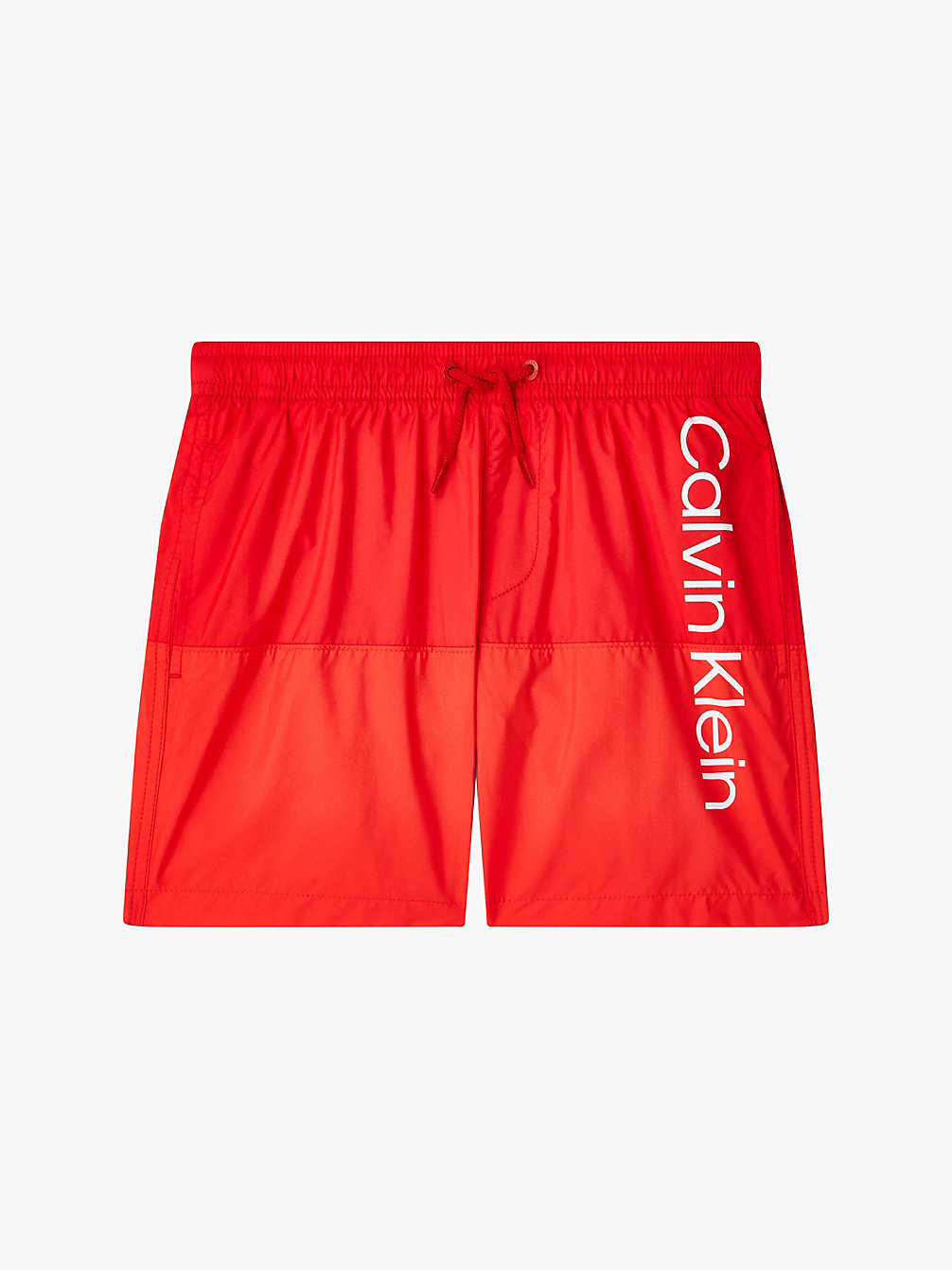 DEEP CRIMSON Boys Swim Shorts - Core Logo Block undefined boys Calvin Klein