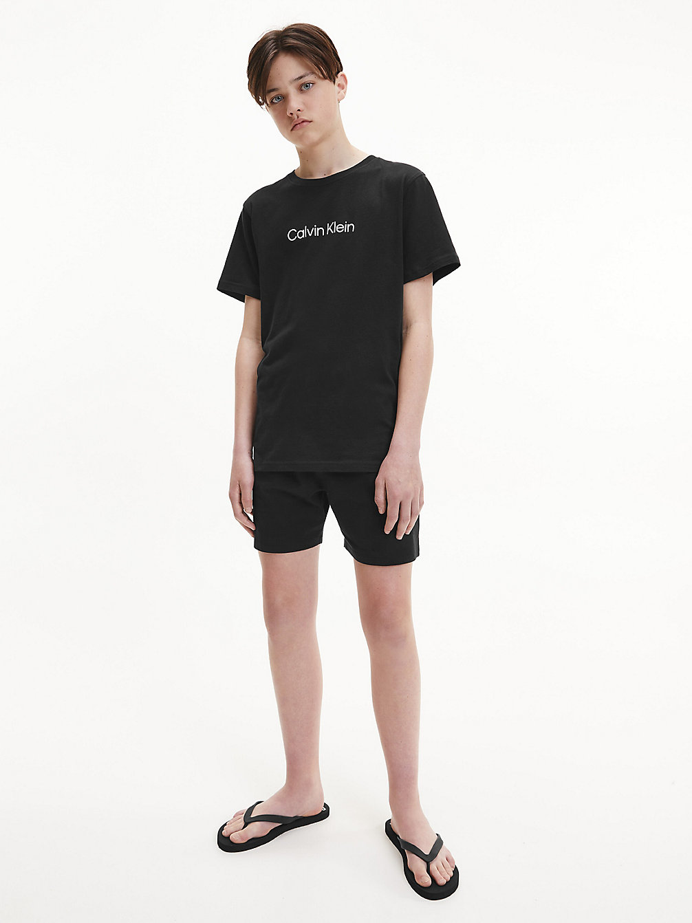 Camiseta De Playa De Algodón Orgánico Para Niño > PVH BLACK > undefined boys > Calvin Klein