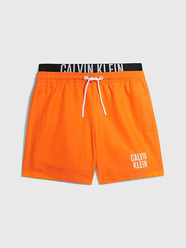 sun kissed orange boys swim shorts - intense power for boys calvin klein
