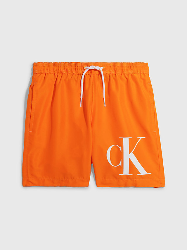 Pantaloncini Da Bagno Bambino - CK Monogram > Sun Kissed Orange > undefined bambino > Calvin Klein
