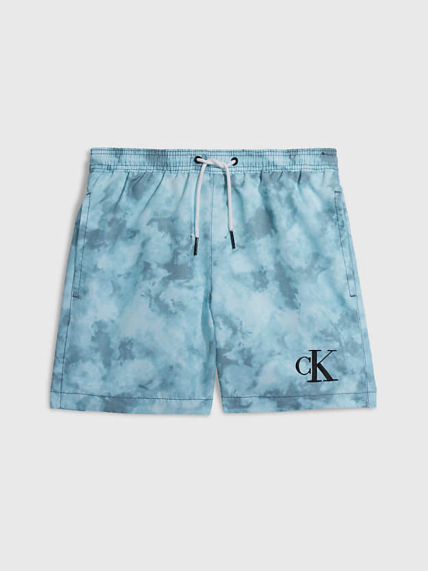 CK TIE DYE BLUE AOP Boys Swim Shorts - Authentic for boys CALVIN KLEIN