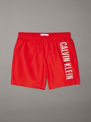 red boys swim shorts - intense power for boys calvin klein jeans