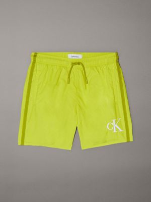 lemonade yellow boys swim shorts - ck monogram for boys calvin klein jeans