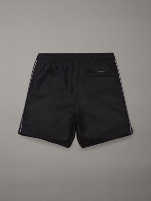 pvh black boys swim shorts - logo tape for boys calvin klein jeans