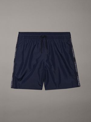 blue boys swim shorts - logo tape for boys calvin klein jeans