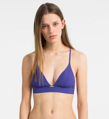 calvin klein bikini top blue