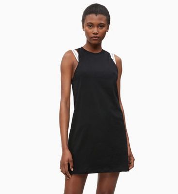 calvin klein logo tank dress