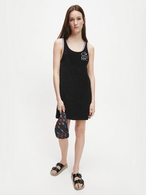 calvin klein logo tank dress