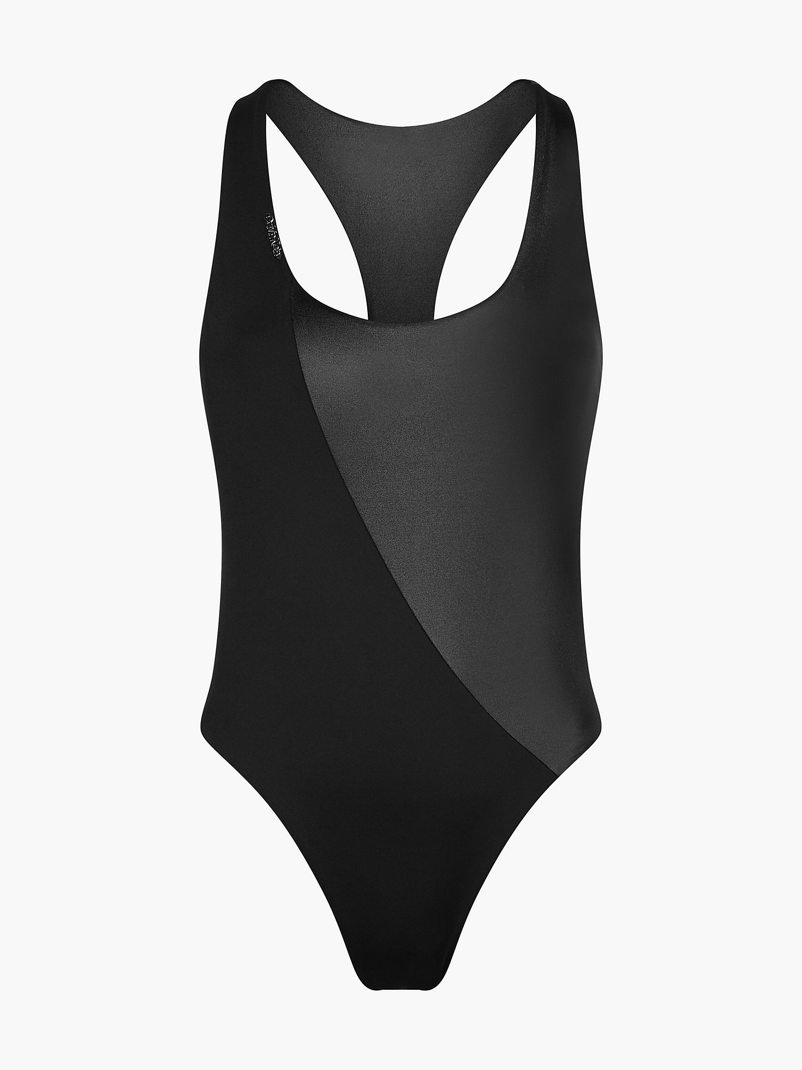 Pvh Black Costume Da Bagno Con Scollo Rotondo - Core Essentials undefined donna Calvin Klein