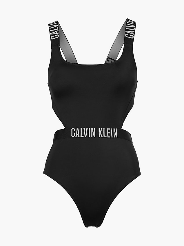 black strój kąpielowy z wycięciem - intense power dla kobiety - calvin klein