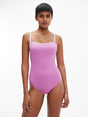 calvin klein square neck swimsuit