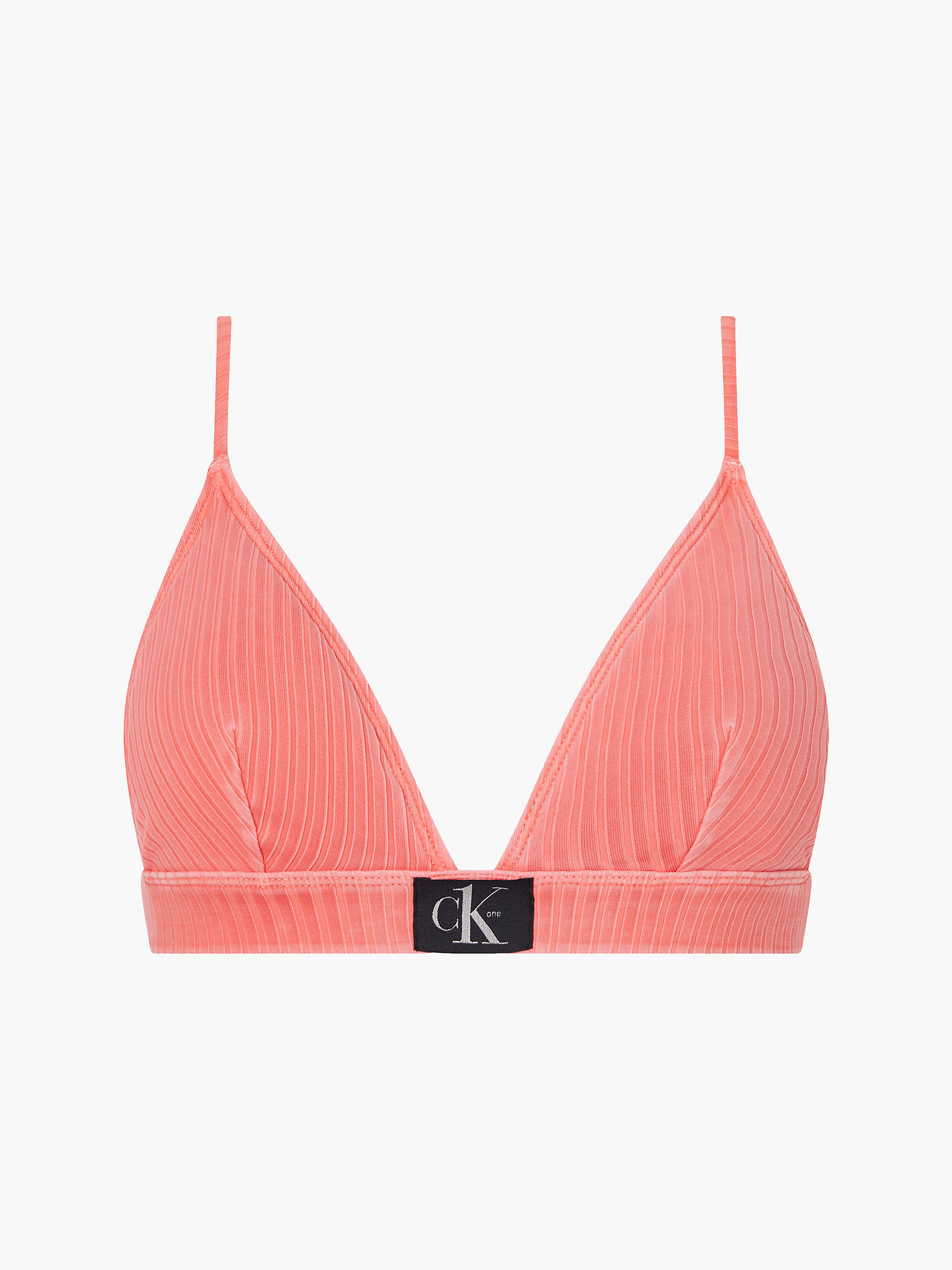 Bright Vermillion Triangle Bikini Top - CK Authentic undefined women Calvin Klein
