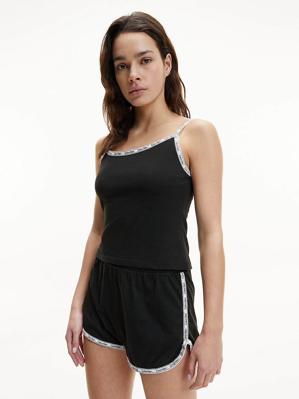 PVH BLACK Organic Cotton Beach Shorts - Logo Tape undefined women Calvin Klein