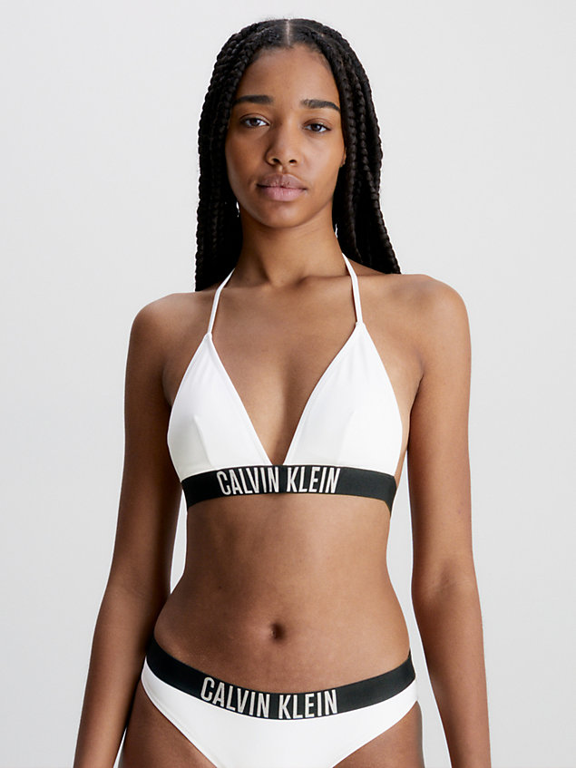 top bikini a triangolo - intense power white da donna calvin klein