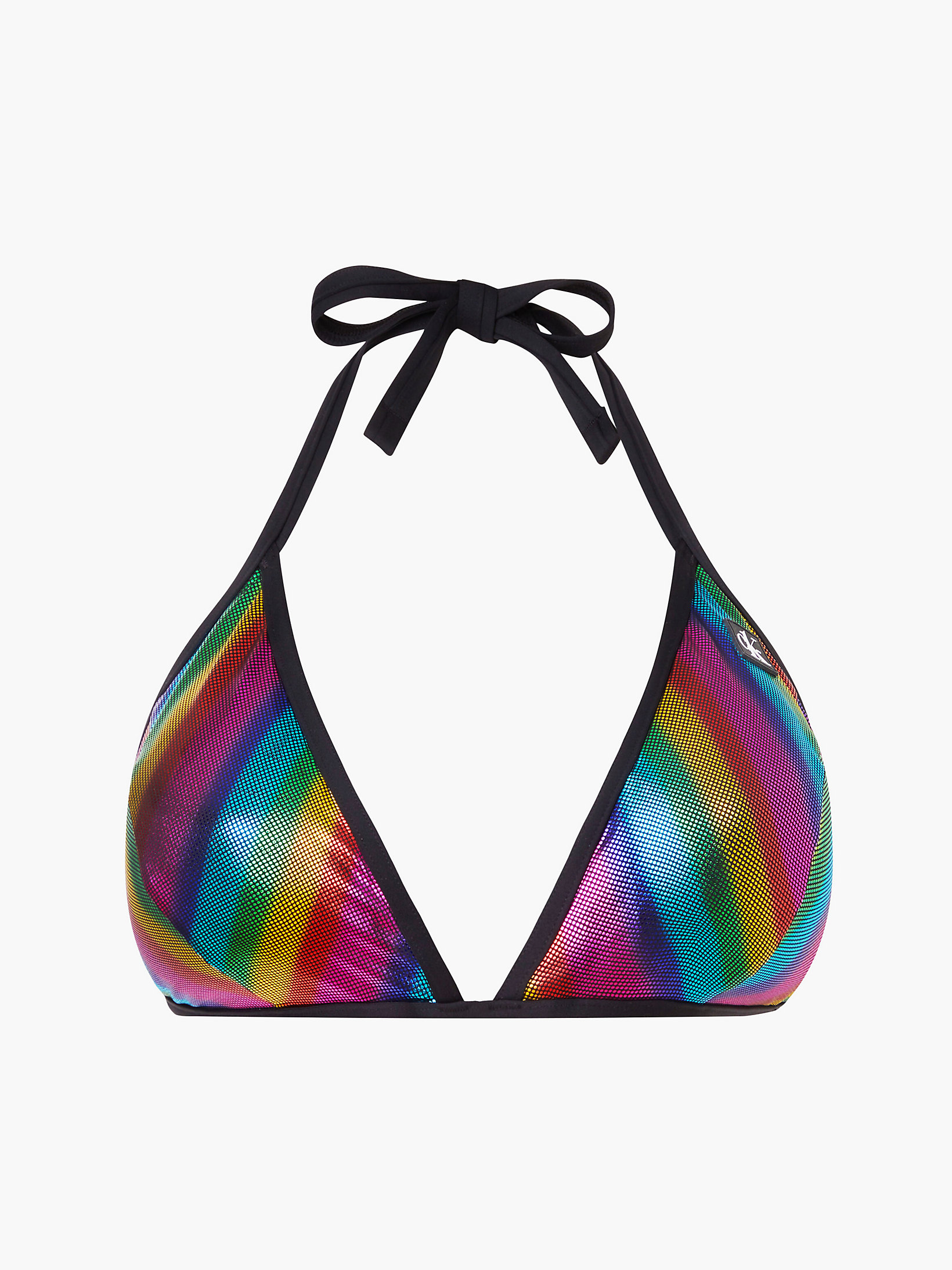 Rainbow Gradient Black Plus Size Triangle Bikini Top - Pride undefined women Calvin Klein