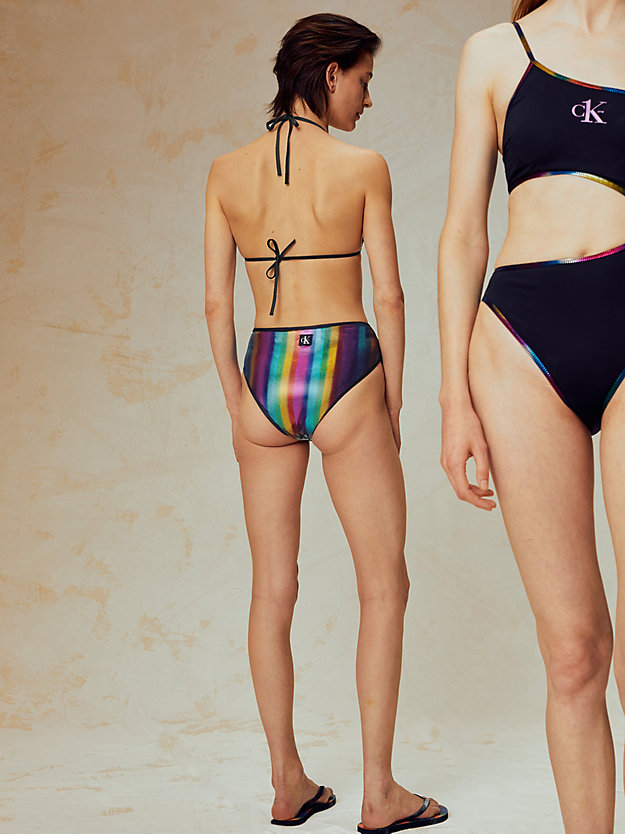 parte de arriba de bikini de triángulo - pride rainbow gradient black de mujer calvin klein