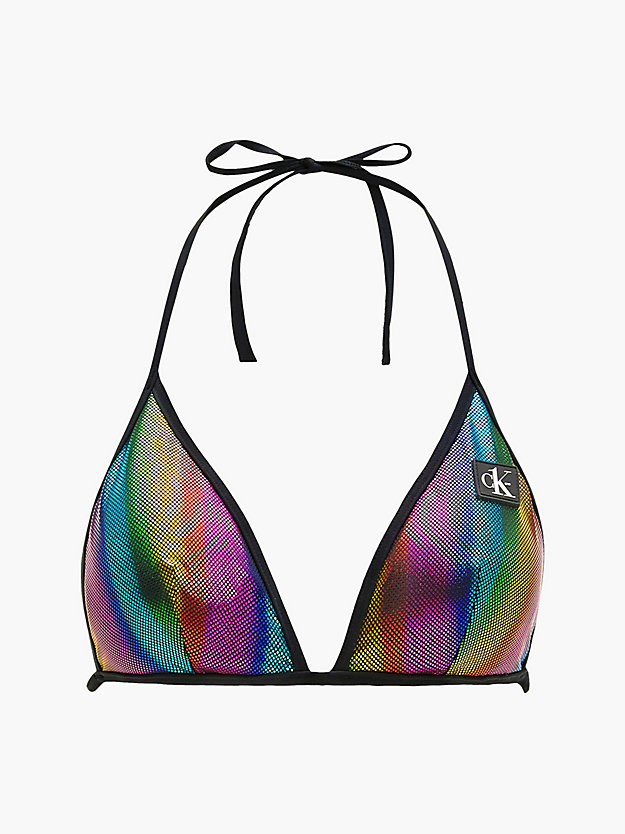 parte de arriba de bikini de triángulo - pride rainbow gradient black de mujer calvin klein